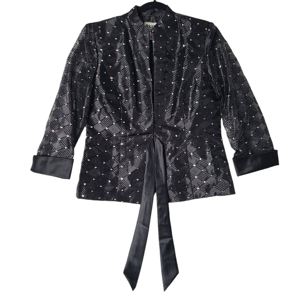 🔥Sale -  R&M Richards Black Sparkle Jacket Size 12